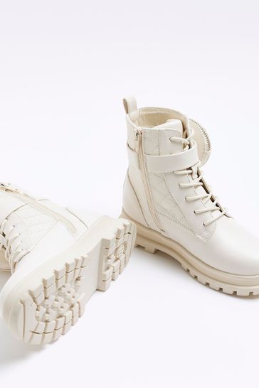 Girls cream boots clearance