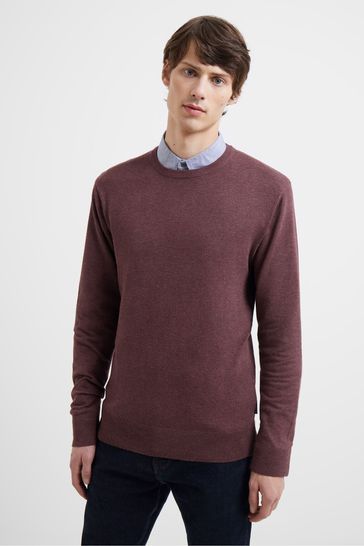 French Connection Purple Marl Crew Neck Knit