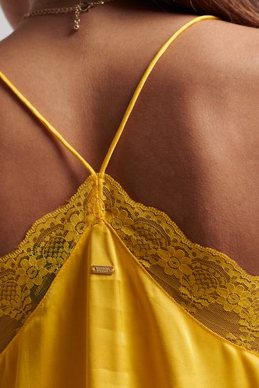 Yellow silk cami top store
