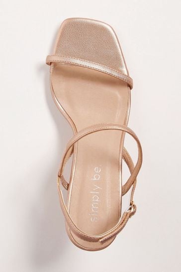 Gold 2 strap sandals on sale