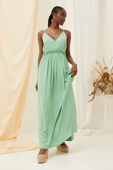 FatFace Green Maxi Dress