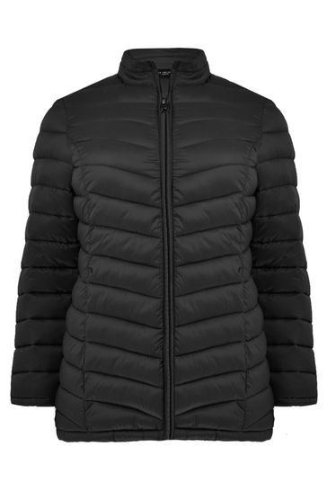 Buy Live Unlimited Curve Chevron Packable Black Puffer Jacket from