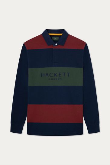 Buy Hackett Men Blue London Rugby Shirt from Next Luxembourg