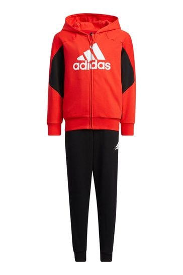 adidas Red Sportswear Brand Icons Boys Tracksuit