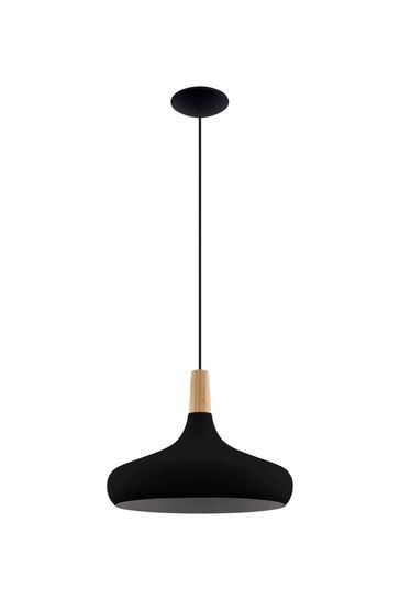 Eglo Black Sabinar IP20 Steel 400mm Modern Pendant