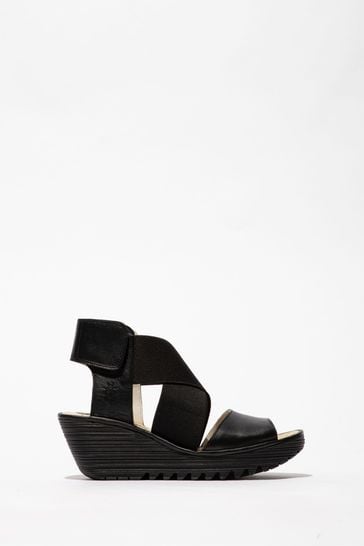 Buy Fly London White Yuba Wedge Sandals from Next Luxembourg