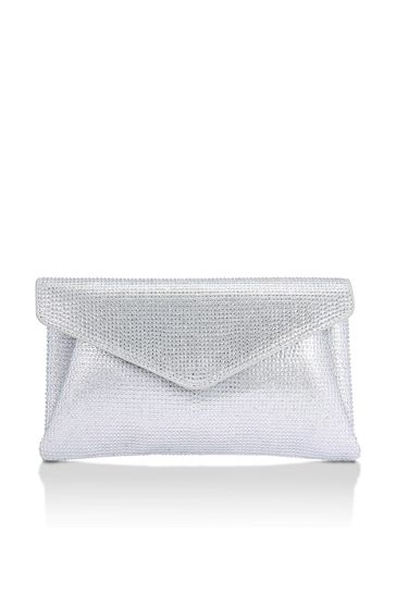 Chrome clutch outlet bag