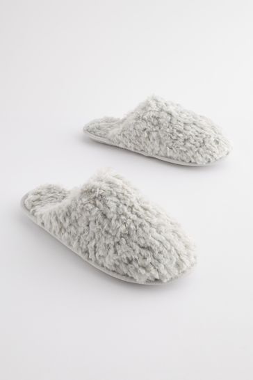 White mule slippers sale