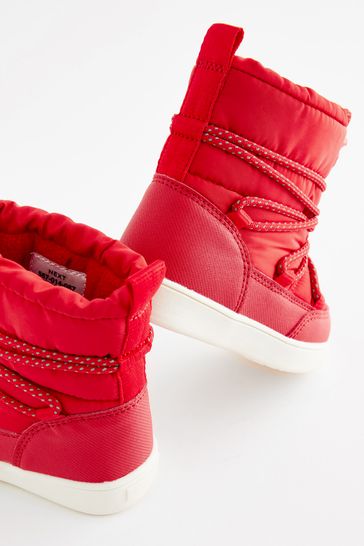 Buy Red Thermal Thinsulate Lined Quilted Water Resistant Boots from Next Slovenia