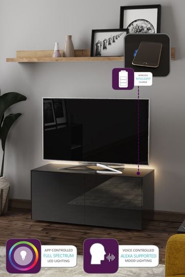 Frank Olsen Smart LED Black TV Cabinet