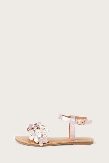 Leather flower sandals on sale