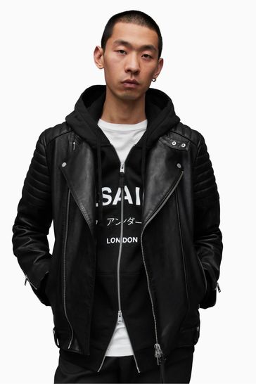 Buy AllSaints Black Silas Biker Jacket from Next Singapore