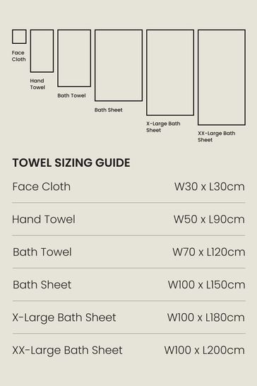 Bath hotsell towel sizes
