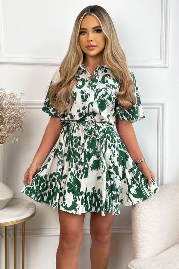 Button up skater dress top
