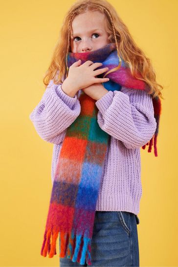 Buy Accessorize Girls Multi Check Blanket Scarf from Next Luxembourg