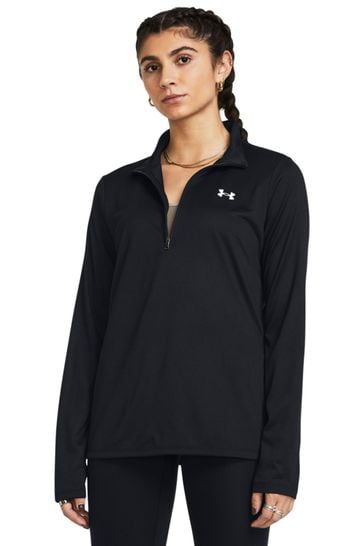 Under Armour Black Solid Tech 1/2 Zip Top