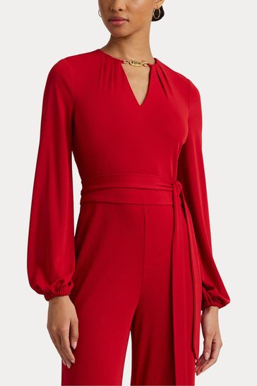 Ralph lauren red best sale jumpsuit