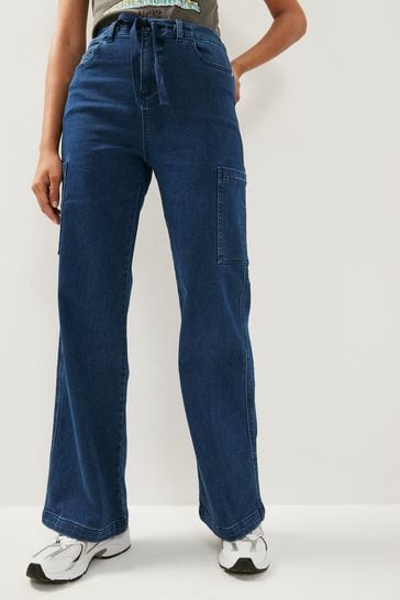 Buy Cosy Brushed Denim Wide Leg Joggers from Next Ireland