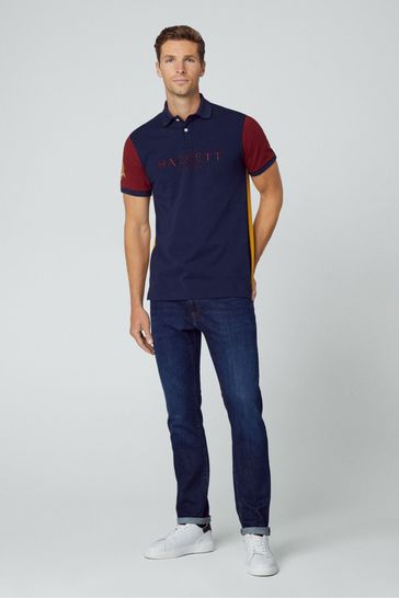 Buy Hackett Men Blue London Polo Shirt from Next Italy