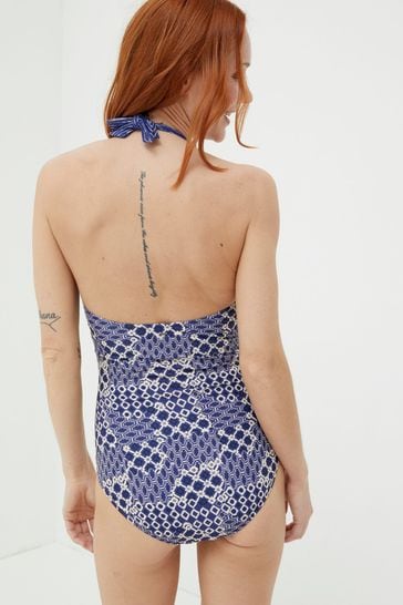 Buy FatFace Ari Blue Patchwork Geo Swimsuit from Next Slovakia