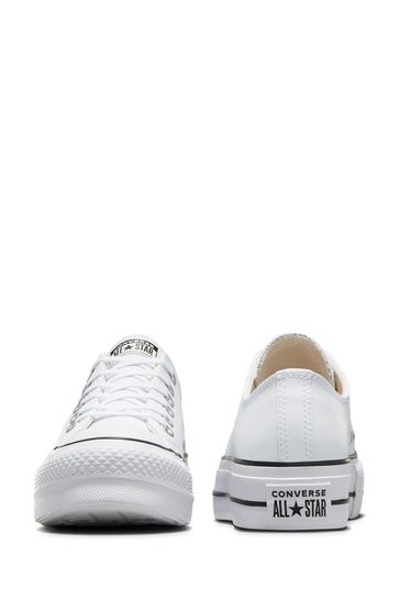 Converse chuck taylor ox platform white trainers store