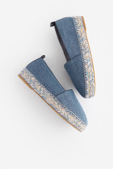 Blue denim espadrilles shop