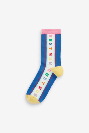 Buy Cockney Spaniel Blue Cockney Spaniel Best Mum Socks from Next