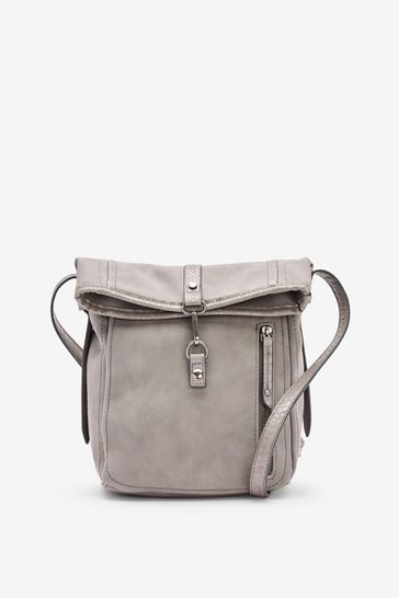 Grey Utility Style Messenger Bag