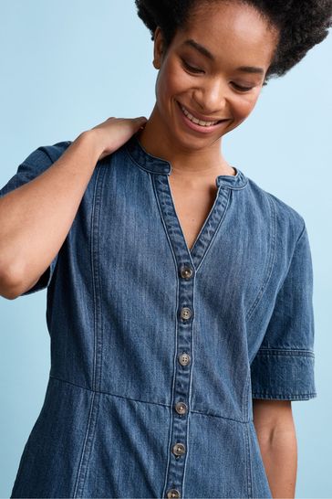 Women's denim midi dress 2025