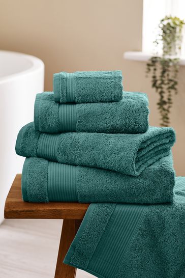 Buy Green Juniper Egyptian Cotton Towel from Next Luxembourg