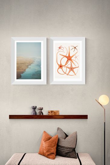 East End Prints Set of 2 Brown Ocean Wall Prints Set by Oh Fine! Art