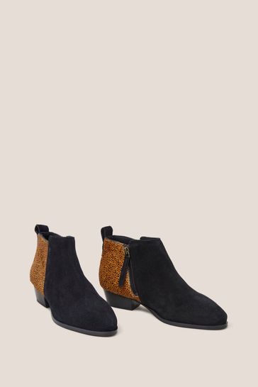 White stuff on sale black boots