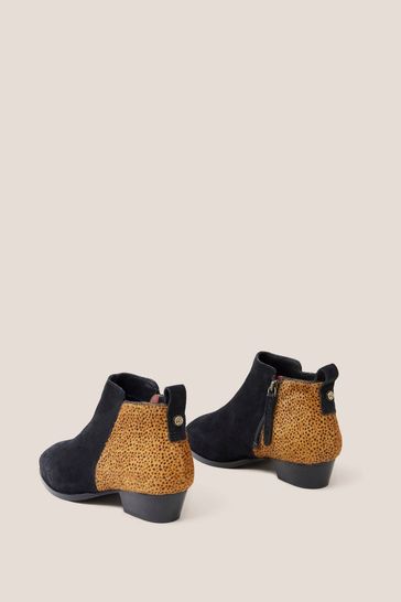 Buy White Stuff Wide Fit Suede Pony Black Ankle Boots from Next USA