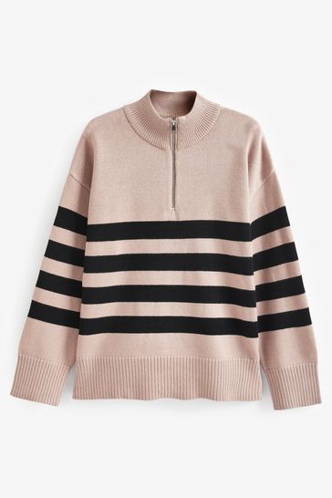 Half zip knitted clearance jumper