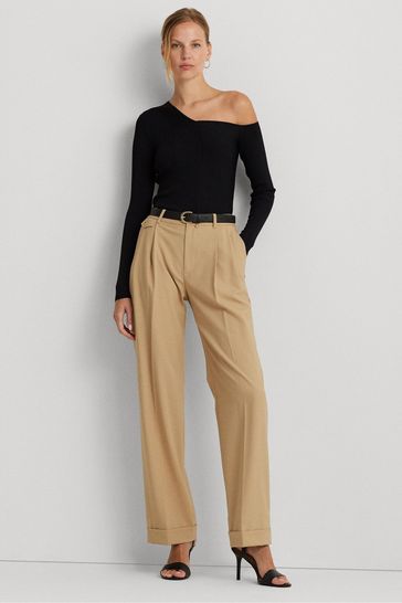 Lauren Ralph Lauren Baroucha One Shoulder Ribbed Jumper