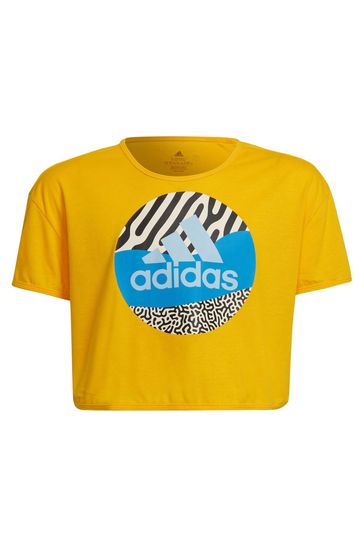 adidas Yellow Power Crop T-Shirts
