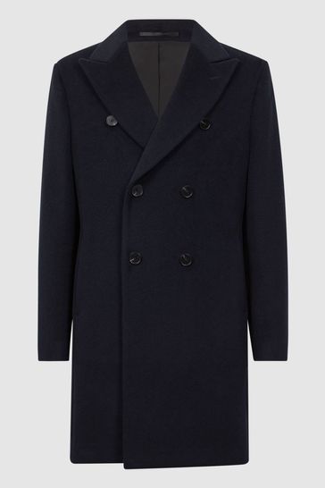 Buy Reiss Timpano Wool Blend Double Breasted Epsom Coat from Next France