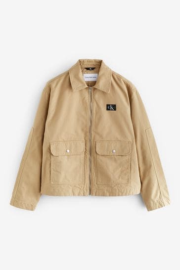 Calvin klein brown jacket sales