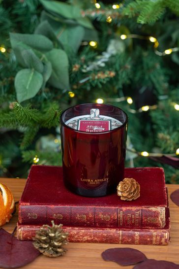 Red Christmas Mulled Spice Glass Candle