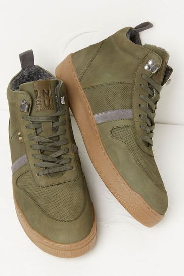 Buy FatFace Green Jacob High Top Trainers from Next Luxembourg