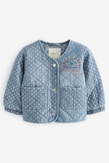 Quilted denim top