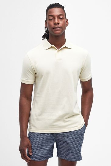 Barbour® Cream Classic Pique Polo Shirt