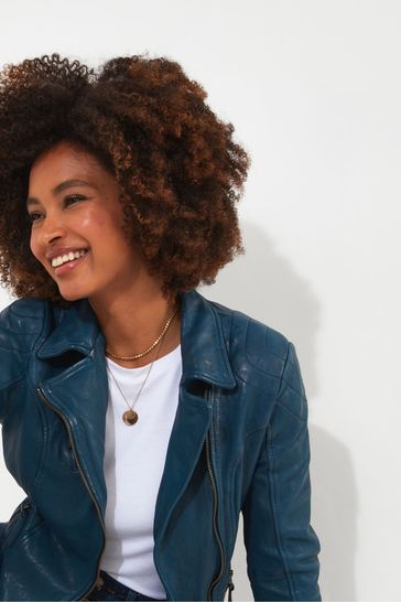 Buy Joe Browns Blue Favourite Leather Biker Jacket from Next Ireland