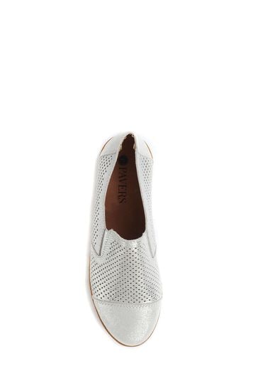 Buy Pavers Silver Ladies Wide Fit Lightweight Casual Slip On Shoes