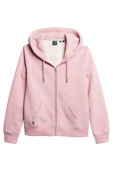 Buy Superdry Pink Essential Logo Zip Hoodie from Next Bahrain