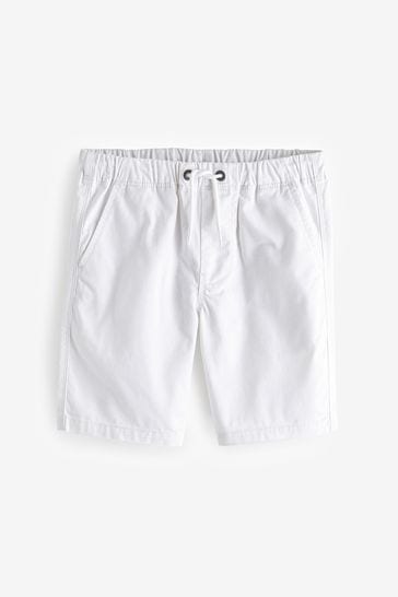 White Single Pull-On Shorts (3-16yrs)