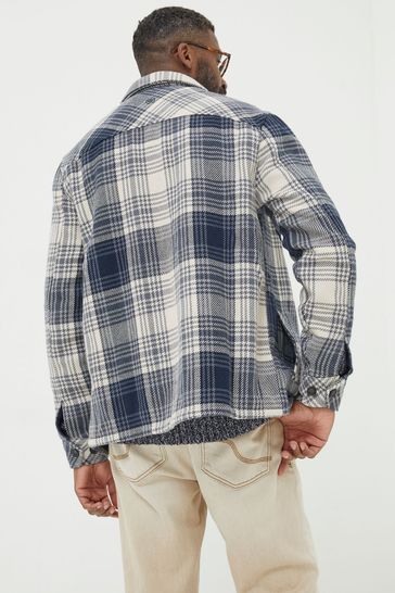 Buy Fat Face Blue Ryton Ombre Overshirt from Next Denmark