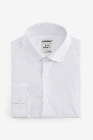 Buy White Penny Collar Easy Care Single Cuff Shirt from Next Saudi Arabia