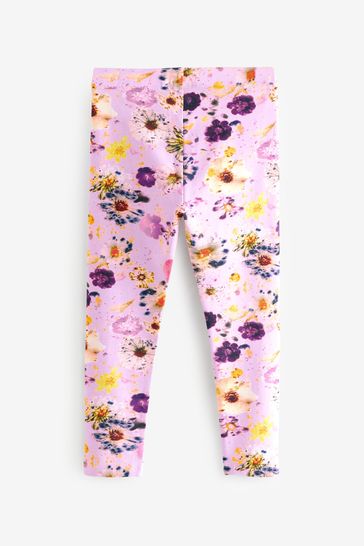 Cargart Leggingsgirls' Print Flower Skinny Leggings - Elastic Waist,  Mid-rise, Spring/autumn