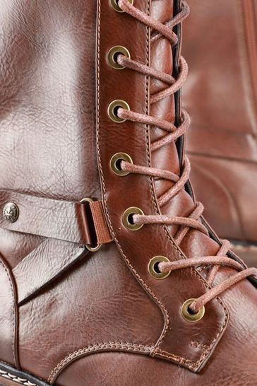 Boot zippers brown hotsell